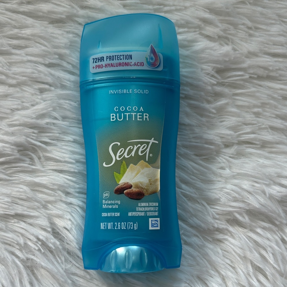 Secret Cocoa Butter Invisible Solid Deodorant - Blue